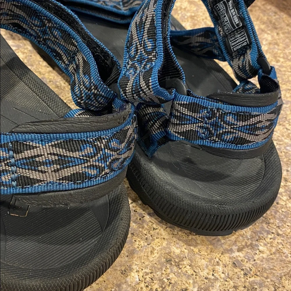 Teva Blue Black Gray Water Hiking Sport Sandals US Size 11